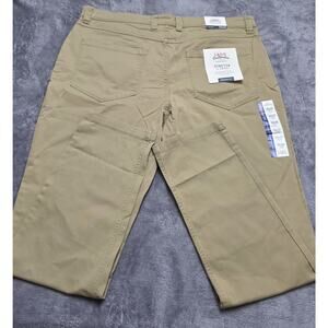 IZOD Saltwater Stretch 5 Pocket Straight Fit Pants Khaki Men’s 36x32 NWT